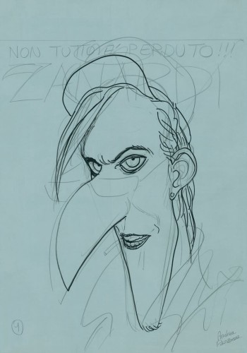 Fototapeta Twarz 75759-3 Zanardi BLUE Andrea Pazienza