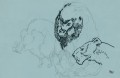Fototapeta zwierzęta 75761-3 Bestiario BLUE Andrea Pazienza