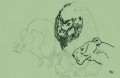 Fototapeta zwierzęta 75761-3 Bestiario GREEN Andrea Pazienza