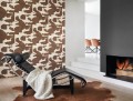Tapeta patchwork skóra krowy Casadeco LEAT87182518 Normandie Leathers