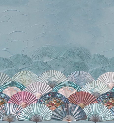 Tapeta łazienkowa w japońskim stylu Wall&Deco WET_RJ2102 Rhapsody in Japan WET SYSTEM 2021