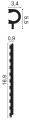 Listwa ścienna PX147-PX169 Orac Decor wys. 22,4cm