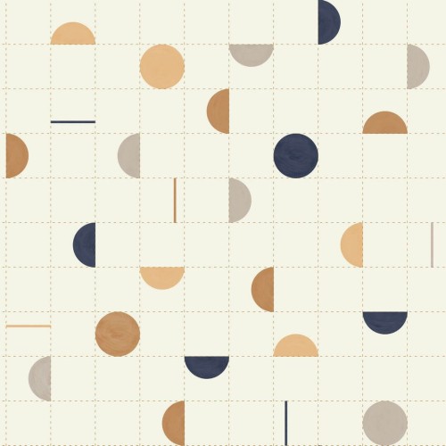Tapeta geometryczna retro Caselio ARN102866125 Jump Around Around