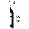 Listwa elastyczna podłogowa SX172F Flex Orac Decor wys. 8,5cm