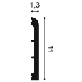 Listwa podłogowa malowana biała SX184 RAL9003 Orac Decor wys. 11cm
