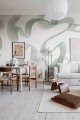 Fototapeta abstrakcja Rebel Walls R18351 Waves Green Simplicity