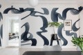 Fototapeta abstrakcja Rebel Walls R18352 Waves Ink Simplicity