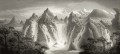 Fototapeta górski krajobraz Rebel Walls R17353 Fantasy World Vintage Scenery