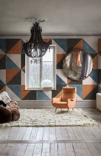 Fototapeta geometryczna Rebel Walls R17812 Tunis Rust Svenery