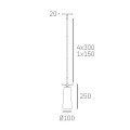 Elegancka lampa wisząca Bow P01138BR Cosmo Light