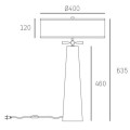 Elegancka lampa stołowa Bow T02107BK Cosmo Light