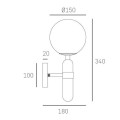 Minimalistyczny kinkiet La Spezia W01350BK Cosmo Light