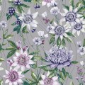 Tapeta kwiaty metaliczna srebrna Holden 91323 Passiflora Amazonia