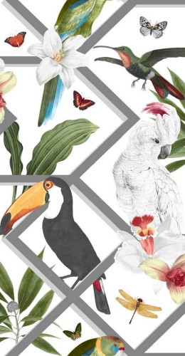 Tapeta ptaki i kratownica Graham & Brown 107603 Explorer