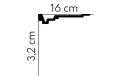 Listwa sufitowa MDB163 Mardom Decor wys. 16cm