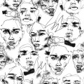 Fototapeta twarze Rebel Walls R18272 Fala Bozetto Graphite Linda Vagnelind