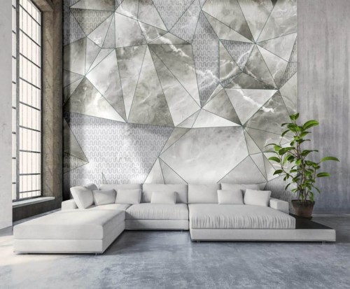 Mural geometria i marmur Zambaiti Parati Z90093 Automobili Lamborghini 2