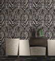 Mural prążki zebry na srebrnej folii Roberto Cavalli RC19123 Home NO. 8