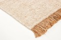 Dywan z frędzlami beżowy Nordic Nature Beige - wełna z jutą