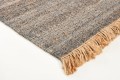 Dywan z frędzlami szary Nordic Nature Dark Grey - wełna z jutą