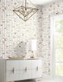 Tapeta metalizowana biało-złota York Wallcoverings OS4201 Perfect Petals Candice Olson Modern Nature 2