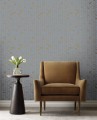 Tapeta metalizowana niebiesko-złota York Wallcoverings OS4202 Perfect Petals Candice Olson Modern Nature 2
