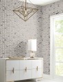 Tapeta metalizowana szaro-srebrna York Wallcoverings OS4204 Perfect Petals Candice Olson Modern Nature 2