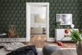 Tapeta heksagony Rebel Walls R18527 Hexagon Tiles Emerald Pops