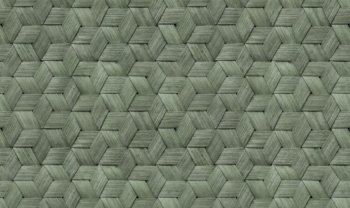 Tapeta plecionka Rebel Walls R18537 Small Birch Bark Braids Forest Green Pops