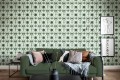 Tapeta retro Rebel Walls R18543 Tie Dye Kaleidoscope Green Pops