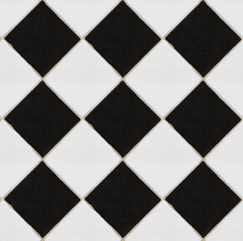 Tapeta płytki romby Rebel Walls R18551 Checkered Tiles Black & white Pops
