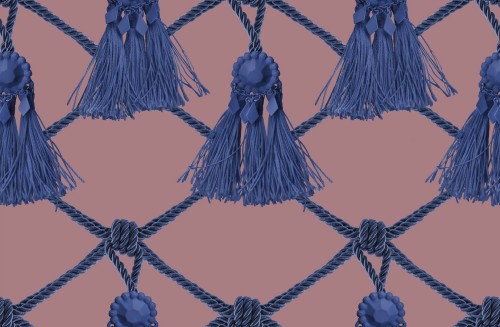 Tapeta frędzle Rebel Walls R18562 Tassels Pink Delight Pops