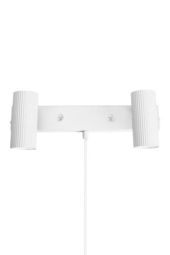 Kinkiet biały ryflowany Hubble 2 White 483208 Globen