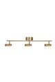 Lampa sufitowa listwa ryflowane tuby Hubble 3 Long Brushed Brass 483365 Globen