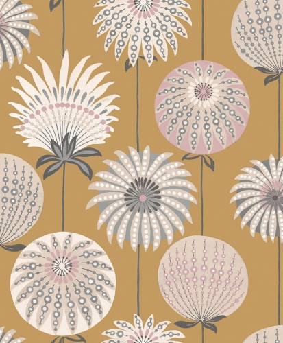 Tapeta kwiaty balony Khroma HAP203 BALLOON GOLD Be Happy