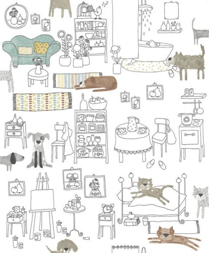 Tapeta zwierzęta Khroma HAP601 PETS JADE Be Happy