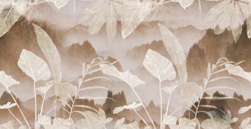 Tapeta tropikalne liście Inkiostro Bianco PENSIERO INKCPOO2203 Light And Shadows