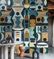 Mural geometryczny retro Casamance Modelage 75564282 L'Atelier