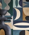 Mural geometryczny retro Casamance Modelage 75564282 L'Atelier