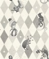 Tapeta cyrk Rebel Walls R18043 Circus Corner Graphite Dreamland