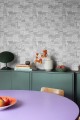 Tapeta miasto Rebel Walls R18091 Dream Town Graphite Dreamland