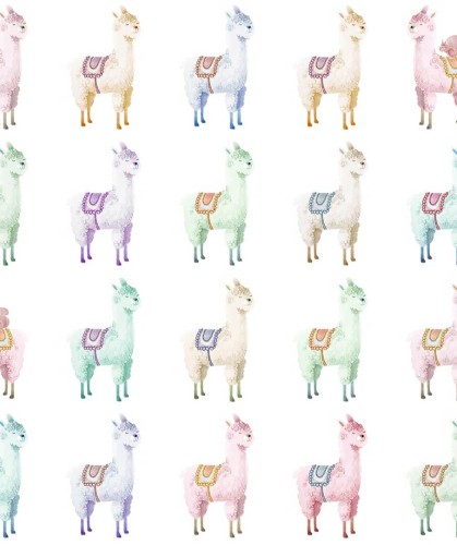 Tapeta alpaki Rebel Walls R18133 Alpaca Rebel Rainbow Dreamland