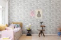 Tapeta chmurki Rebel Walls R18143 Happy Clouds Graphite Dreamland