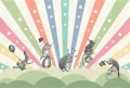 Fototapeta cyrk Rebel Walls R18172 Circus Rainbow Dreamland