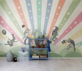 Fototapeta cyrk Rebel Walls R18172 Circus Rainbow Dreamland