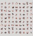 Tapeta litery i zwierzęta Wall&Deco WDAX2202 Animal Codex Contemporary 2022