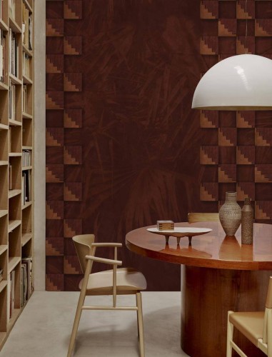 Tapeta palmy i geometria Wall&Deco WDLU2201 Lumberjack Contemporary 2022