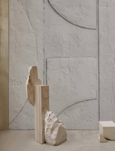 Tapeta geometryczna beton Wall&Deco WDTO2201 Touch it Contemporary 2022