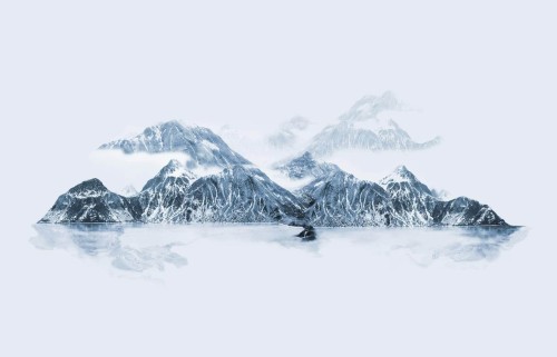 Tapeta krajobraz gór Wall&Deco WDYU2202 Yukiyama Contemporary 2022