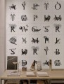 Tapeta litery i zwierzęta Wall&Deco WDAX2202 Animal Codex Contemporary 2022
